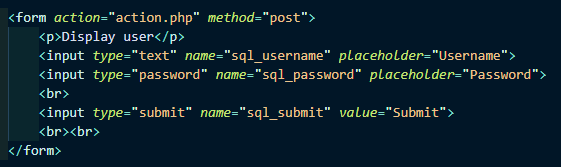 HTML POST form